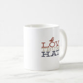 Liebe-Trumpf-Hass-Kaffee-Tasse Kaffeetasse (VorderseiteRechts)