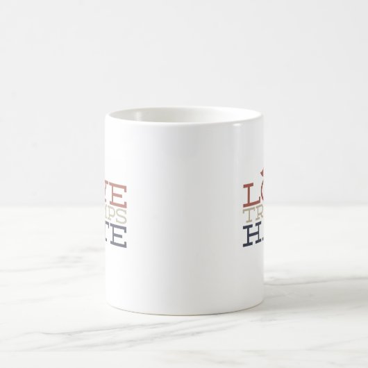 Liebe-Trumpf-Hass-Kaffee-Tasse Kaffeetasse (Mittel)