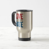 Liebe-Trumpf-Hass-Kaffee-Tasse Reisebecher (Vorderseite Links)