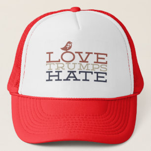 Liebe-Trumpf-Hass-Kappe Truckerkappe