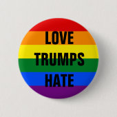 Liebe-Trumpf-Hass - Knopf Button (Vorderseite)