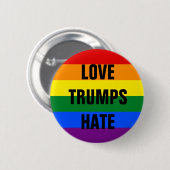 Liebe-Trumpf-Hass - Knopf Button (Vorne & Hinten)