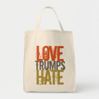 Liebe-Trumpf-Hass-Lebensmittelgeschäft-Tasche Tragetasche
