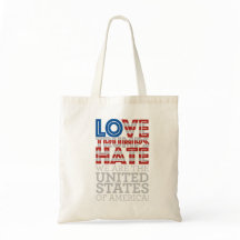 Liebe-Trumpf-Hass-Tasche