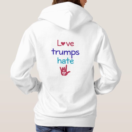 Liebe-Trümpfe hassen AntitrumpfHoodie Hoodie (Rückseite)