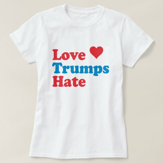 LIEBE TRUMPS HASEN T-Shirt (Design vorne)