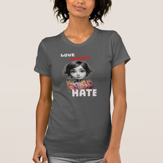 LIEBE TRUMPS HASEN T-Shirt (Vorderseite)