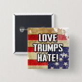 Liebe Trumps Hass Button (Vorne & Hinten)