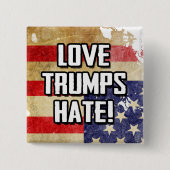 Liebe Trumps Hass Button (Vorderseite)