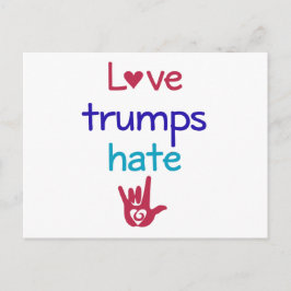 Liebe Trumps Hass gegen Trump Postkarte