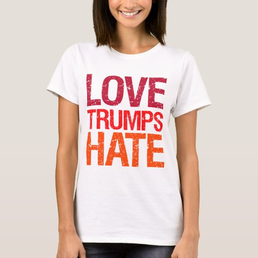 Liebe Trumps Hass gegen Trump T-Shirt (Vorderseite)