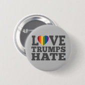 Liebe Trumps Hate - Anti Donald Trump Button (Vorne & Hinten)