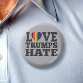 Liebe Trumps Hate - Anti Donald Trump Button