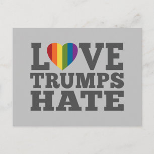 Liebe Trumps Hate - Anti Donald Trump Postkarte