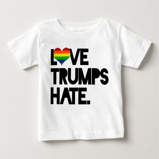 Liebe Trumps Hate Baby T-shirt (Vorderseite)