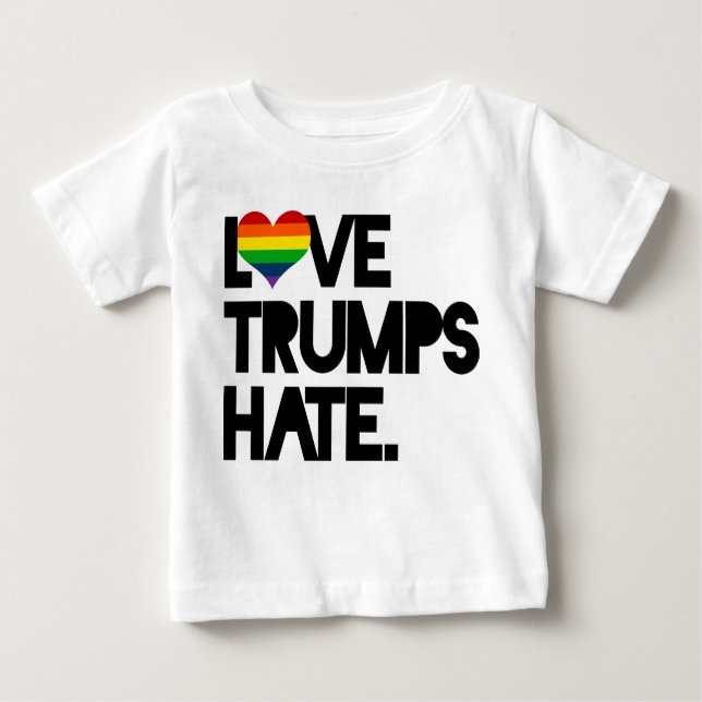 Liebe Trumps Hate Baby T-shirt (Vorderseite)