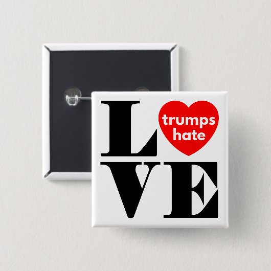 Liebe Trumps Hate Button (Vorne & Hinten)