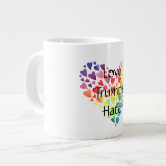 Liebe Trumps Hate Jumbo Tasse