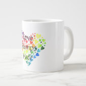 Liebe Trumps Hate Jumbo Tasse (Vorderseite Rechts)