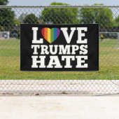 Liebe Trumps Hate Rainbow Heart - virtuelle Parade Banner (Insitu)