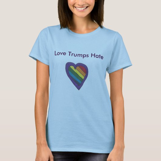 Liebe Trumps Hate Rainbow Shirt (Vorderseite)