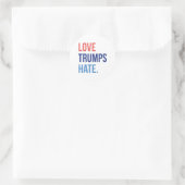 Liebe Trumps Hate Runder Aufkleber (Tasche)