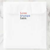 Liebe Trumps Hate Runder Aufkleber (Tasche)