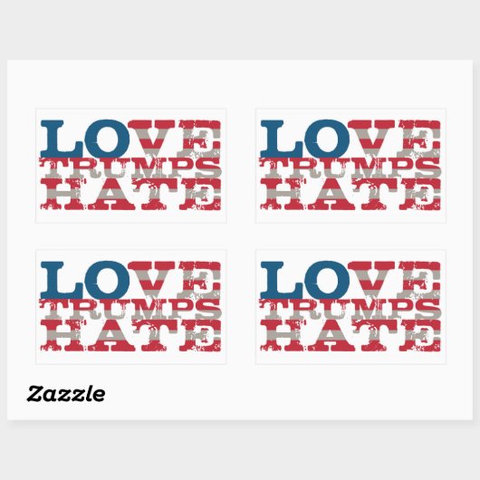 Liebe Trumps Hate Sticker (Blatt)