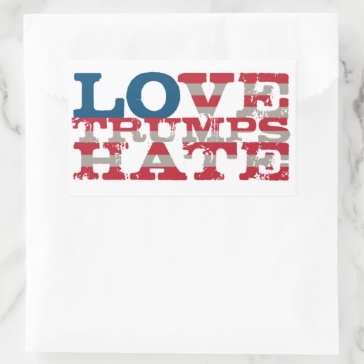 Liebe Trumps Hate Sticker (Tasche)