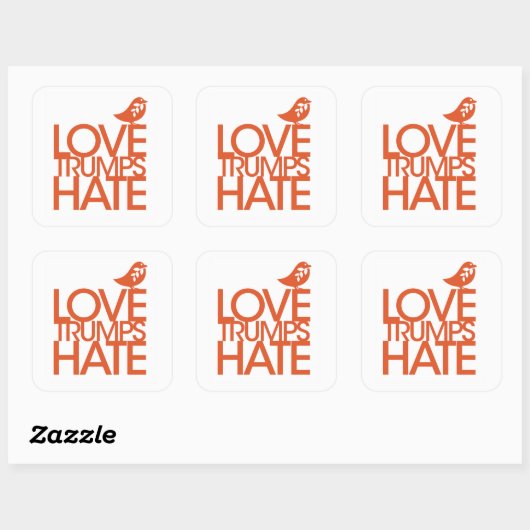 Liebe Trumps Hate Sticker (Blatt)