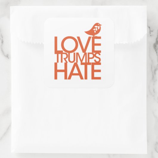 Liebe Trumps Hate Sticker (Tasche)