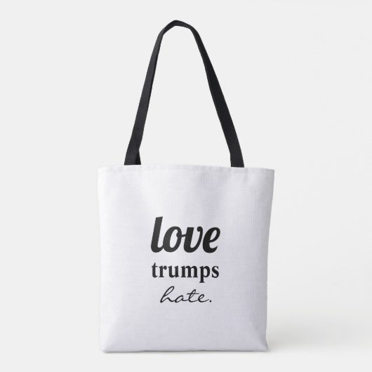 Liebe trumps Hate Tote Bag Tasche (Rückseite)