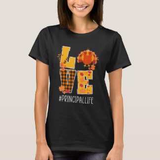 Liebe Truthahn Schulleiter Lehrer Leben Erntedankf T-Shirt