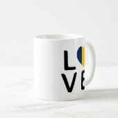 Liebe - Tschad-Flagge Kaffeetasse (VorderseiteRechts)