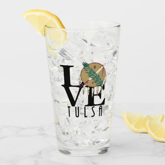 LIEBE Tulsa Oklahoma Glas (Vorderseite Ice)