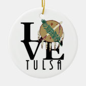 LIEBE Tulsa Oklahoma Keramik Ornament (Vorne)