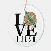LIEBE Tulsa Oklahoma Keramik Ornament (Links)