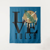 LIEBE Tulsa Oklahoma Wandteppich (Vorderseite)
