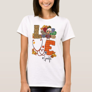 Liebe Türkei Stethoscope Lpn Nurse Life Thanksgivi T-Shirt