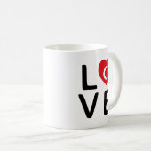 Liebe - Türkische Flagge Kaffeetasse (VorderseiteRechts)
