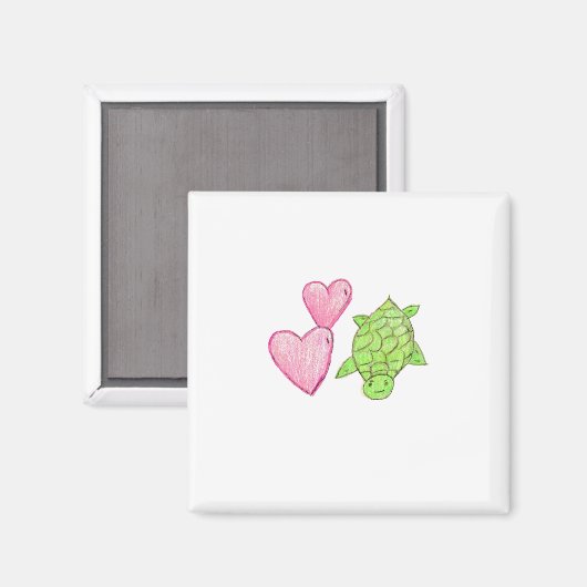 Liebe Turtle Magnet (Vorderseite/Rückseite)