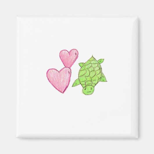 Liebe Turtle Magnet (Vorne)