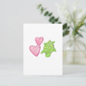 Liebe Turtle Postkarte (Stehend Vorderseite)