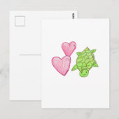 Liebe Turtle Postkarte (Vorne/Hinten)