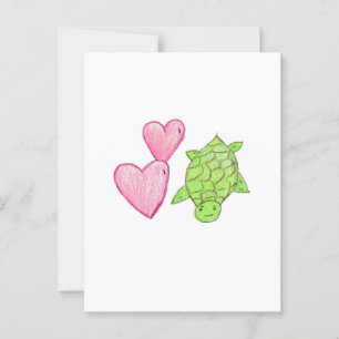 Liebe Turtle Postkarte