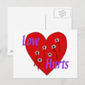 Liebe tut weh postkarte (Vorne/Hinten)