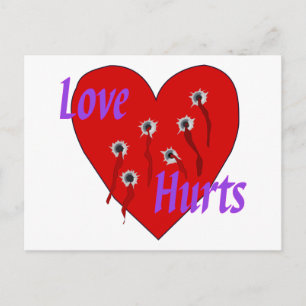 Liebe tut weh postkarte