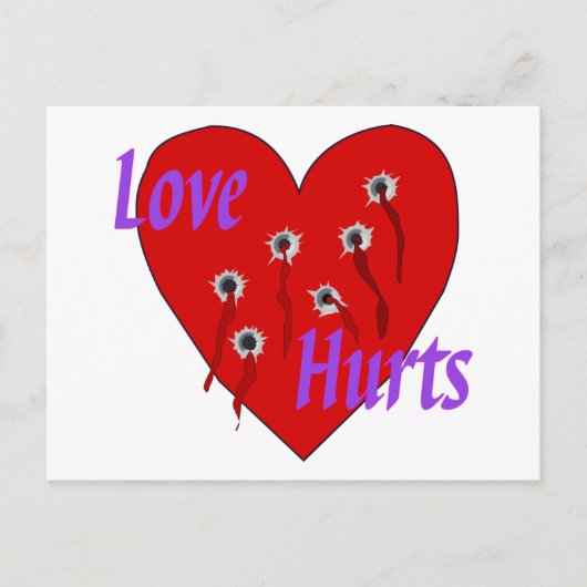 Liebe tut weh postkarte (Vorderseite)