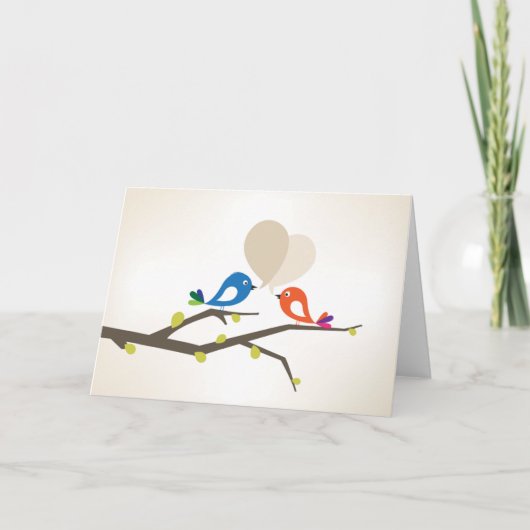 Liebe tweeten Gruß Feiertagskarte (Vorderseite)