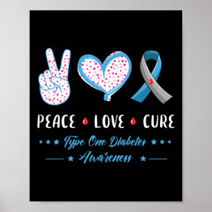 Liebe Typ 1 Diabetes Männer Frauen Poster